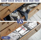 9-Pack Foldable Drawer Organizers Foldable Storage Bins – Clothing Drawer Organizer for Clothes, Dark Grey (10.6"x5.5"x4.3", 