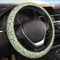 Vintage Groovy Flowers Steering Wheel Cover Cute Universal 15 Inch Car Accessories Protector for Women Fit Auto SUV Sedan Van