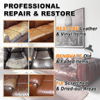 12oz Leather Recoloring Balm & 3.4oz Mink Oil Leather Conditioner kit,Black Leather Color Repair Kits for Couches, Leather Co