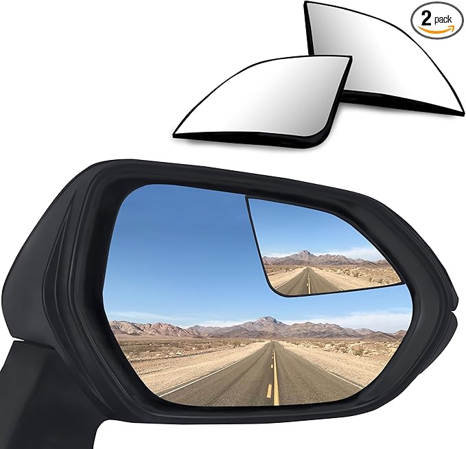 Convex Stick On Custom Fitted Blind Spot Mirrors Compatible With Toyota Corolla 2020-2025- Engineered to Provide A Wider View