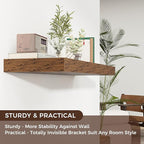 Floating Shelves for Wall, 40" W x 12" D x 2" H, 1 Pack of Long Wall Mounted Engineered Wood Shelves with Invisible Brackets 
