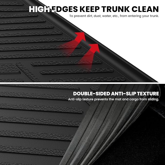 LASFIT Cargo Mat for Audi A5/S5 2025-2026(New Body), Custom Fit All-Weather TPE Rubber Trunk Mat for Audi Accessories, Waterproof, Easy to Clean, Black