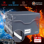 DocSafe Fireproof Document Box with Lock,File Storage Organizer with Zipper Pockets,Collapsible Portable File Box Home Office
