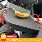 Tesla Model Y Model 3 Accessories 2020 to 2026, Car Eating Food Table Alset Tray, Center Console Organizer, for Autopilot, Road Trips. Anti-Slip Mat for Stability. (Tray ONLY)
