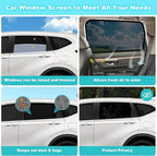 XCBYT CRV Window Shades for 2017-2022, 4PCS Side Window Sun Shades with Breathable Mesh, Magnetic Car Window Covers for Baby & Privacy, UV Protection & Heat Insulation