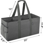 Finnhomy 42L Extra Large Utility Tote Bag, Oxford Fabric Reusable Folding Grocery Bags with Handles and Pockets, 2 Pack