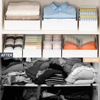 DIMJ Drawer Organizer Clothes - 18 Pack Baby Dresser Organizer for Nursery, Foldable Drawer Organizer Bins for Closet Bedroom
