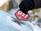 BRISA VW Collection - Volkswagen Polycarbonate Ice Scraper Windshield Scraper Snow Remover Winter Car Accessory in GTI Design (Hexagon/Red)