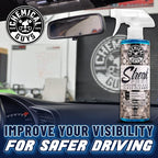 Chemical Guys Streak Free Glass and Window Cleaner - Works on Glass, Windows, Mirrors, and Screens, Ammonia-Free and Safe on Tinted Windows, for Cars, Trucks, SUVs, and Home Use - 16 oz