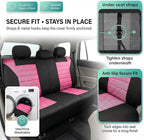 FH Group Automotive Car Seat Covers Rear Set Premium 3D Air Mesh Seat Covers, Airbag Compatible and Split Bench Cover Univers