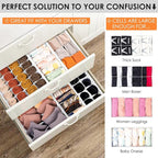 Criusia Drawer Organizer Clothes, 8 Pack Dresser Organizer Bins for Baby Clothes, Underwear Sock, Fabric Closet Organization 
