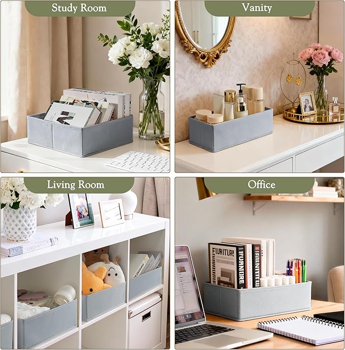 Criusia Drawer Organizers 18-Piece Set, Dresser Organizer for Baby Clothes, Foldable Closet Storage & Drawer Dividers for Und