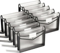 ThinkTex Plastic Expanding File Folder, Transparent envelopes with Snap Closure,No Dividers,Large Capacity,Document Organizer