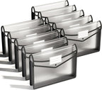 ThinkTex Plastic Expanding File Folder, Transparent envelopes with Snap Closure,No Dividers,Large Capacity,Document Organizer