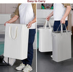 efluky Slim Laundry Basket, Narrow Laundry Hamper with Handles, Collapsible Dirty Clothes Hamper, Tall Laundry Bin for Laundr