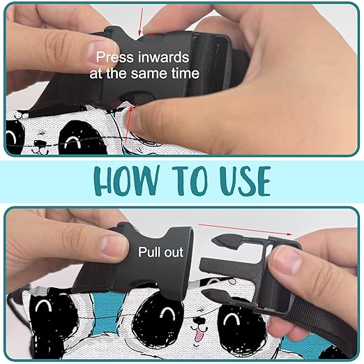 Car Garbage Bag Cute Panda Hanging Canvas Car Trash Bag Waterproof Drawstring Car Back Seat Organizer for Car Back Front Seat Console with Adjustable Buckle