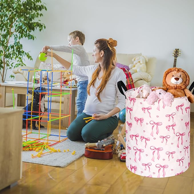 Girls Storage Basket Kids Laundry Hamper Women Organizer Bins Nursery Hamper Gift Baskets for Home,Office,Home Decor