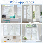 Coavas Frosted Window Privacy Film Static Cling Non-Adhesive for Glass Windows, Heat Control UV Blocking Sun Blocking Anti Glare, Day and Night Bathroom Home Office Cover, 35.4"x118"