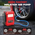 5X Faster Tire Inflator Portable Air Compressor, 160PSI Cordless Air Pump Compatible with Milwaukee 18V Battery with Digital Pressure Gauge, LED Light, Deflator & Auto Shut-Off for Car, Bicycle, Truck