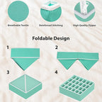 Simple Houseware 4-Pack Drawer Organizer Set - Closet Dividers for Underwear, Socks, Bras, Scarves, Ties - Foldable Non-Woven
