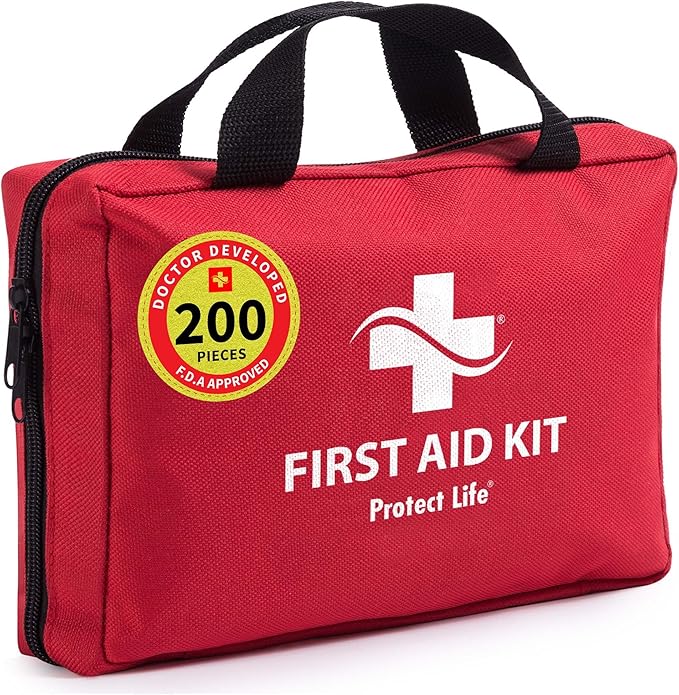 Protect Life Business First Aid Kit, Emergency First Aid Kit for Office Setting, Medical Kit Supplies, First Aid Kits for Bus