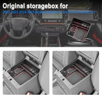 SHAOHAO 2 Pcs for 2025 2026 Nissan Frontier Center Console Organizer for 2022-2025 2026 Nissan Frontier Accessories (S/SV/Pro-X/Pro-4X/SL) Console Tray & Cup Holder Space Expand Armrest Box Organizer