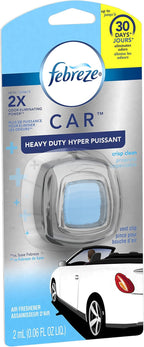 Febreze Air Freshener, Car Vent Clip Air Freshener, Heavy Duty Air Freshener, Crisp Clean Air Freshener