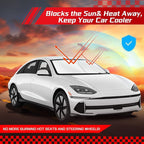ARISMOTOR Windshield Sun Shade for Hyundai Ioniq 6 2023-2025 2026, Custom Fit Foldable Front Window Sunshade Sun Visor Protector, Block UV Rays Keep Your Car Cooler