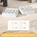 Joyoldelf Sock Drawer Organizer Divider, 16-Cell Underwear Organizers and Storage Fabric Drawer Organizer for Socks, Lingerie