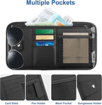 Car Sun Visor Organizer for Ford Transit 250 2025-2015, Document Holder Multifunctional Storage Pocket Vehicle Interior Travel Accessories