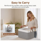 StorageWorks Storage Bins, Fabric Storage Bins for Shelves, Extra Large Storage Baskets with Metal Frame, Closet Baskets and 