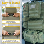 Universal Tactical Car Seat Back Organizer Bag Tactical Molle Vehicle Organizers Panel Vehicle Protector Organizers with 5 Detachable Pouches for Car Truck Ford Jeep (Model A-Army green)