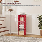 C&AHOME Cube Storage Organizer with Doors, 3-Cube Shelves, DIY Plastic Modular Bookshelf, Closet Clothes Storage Shelving Ide