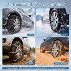 Snow Chains, 8 Packs Anti Slip Tire Chains, Pickup, Truck & SUV, Adjustable Thickening Reusable Anti-Slip Traction Tire Chain
