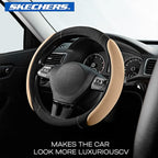 Skechers Steering Wheel Cover,Memory Foam Car Steering Wheel Cover,14.5-15inch Anti-Slip Safety Comfortable Desgin, Universal