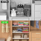 Expandable Closet Organizer Shelves, Adjustable Metal Storage Shelves Divider for Wardrobe Cupboard Kitchen (2 Pack, W:7.87" 
