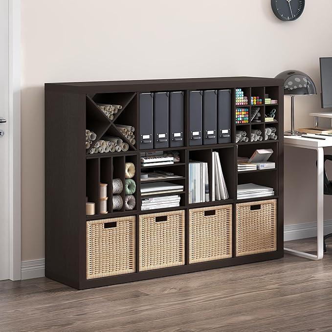 Furinno Cubicle Cube Insert, 9-Compartment Cube Organizer, Geometric Shelf Accessory, Fits into Furinno Triple Thick Cubes, I