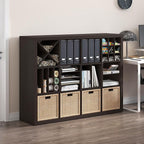 Furinno Cubicle Cube Insert, 9-Compartment Cube Organizer, Geometric Shelf Accessory, Fits into Furinno Triple Thick Cubes, I