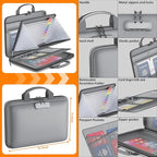 Fireproof File Organizer with Lock, Hard Case Fireproof Document Box with 13 Pockets Accordion File Folder, Important Documen