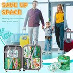Paterr 7 Pcs Packing Cubes for Travel Kids Days of Week Compression Packing Cubes Colorful Luggage Organizers Suitcase Camp(D
