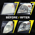 3-Step Headlight Restoration Kit – Removes Yellowing, Haze & Oxidation | No Tools Needed | Lasts Up to 2 Years | for All Vehi