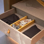Basicwise Expandable & Adjustable Drawer Organizer with 4 Dividers & 4 Inserts Storage Solution for Home Office Dresser Desk 
