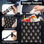 Car Trash Bag Large Hanging Can for Back of Seat, Cute Waterproof Car Garbage Bag for Vehicle, Travelling, Outdoor Cool Skull Human