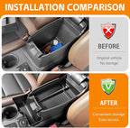 Center Console Organizer Compatible with 2021-2025 Ford Bronco Sport/2020-2025 Ford Escape Hanging Armrest Box Arm Rest Storage Tray for Bronco Sport/Escape Accessories(Hanging+Armrest Tray)