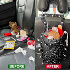 FLOCK THREE Leak-Proof Waterproof Car Trash Bag Foldable Multipurpose Trash bin Container Storage Cute Grocery Organizer Bag for Automotive Front or Back Seat in Cars SUVs and Trucks (Cute Cats)