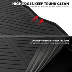 LASFIT Cargo Mat for Dodge Charger Daytona 2024 2025 Scat Pack & R/T (Fit 2-Door, Not for 4-Door), All Weather TPE Custom Fit Trunk Mats Cargo Liners, Black