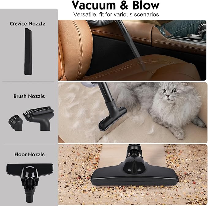 Cordless Vacuum Cleaner for Milwaukee 18V Battery, Handheld Vacuum Cleaner for Home Car Hardwood Floor Carpet, Portable Shop 
