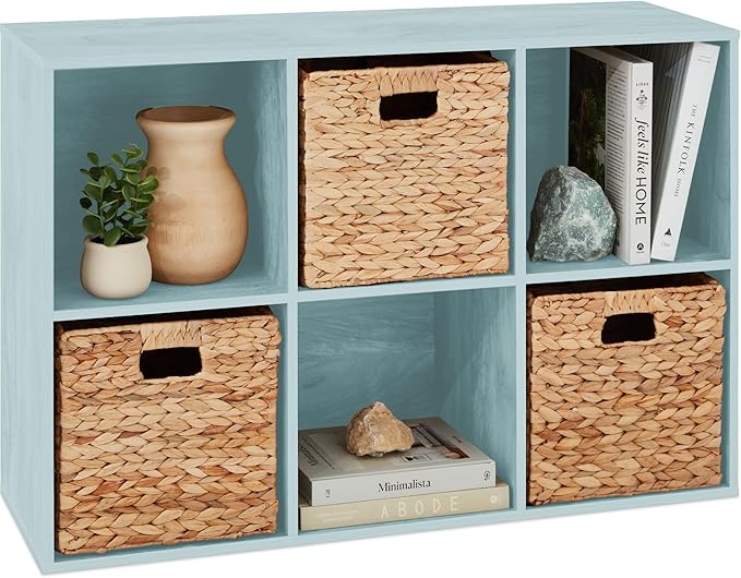 Best Choice Products Kids Bookcase 6-Cube Storage Organizer, 13.5in Shelf Opening, Bookshelf, Toy Storage, Customizable w/ 3 