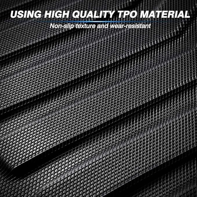 KUST Floor Mats for Porsche Macan 2014-2025 2026 All Weather Floor Liners 1st & 2nd Row Accessories Rubber High Side Black Non-Slip