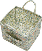 Boho Fabric Storage Basket, Large Capacity Laundry Basket, 12.2'' x 10.23'' x 10.23'' Collapsible Laundry Hamper with Easy Ca